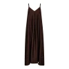 Haute L'Amitié Corsica Pleat Strap Dress Mocca